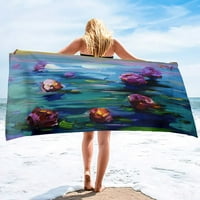 Vodeni ljiljivi prevelizirani ručnik za plažu od mikrovlakana lagani bazen plivaju ručnik za kupanje