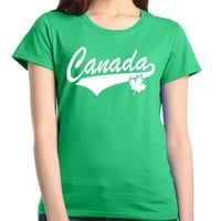 Trgovina4 god Ženska Kanada Bijela sa listom Ponosna kanadska grafička majica XX-Veliki Irski zeleni