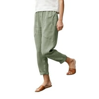 Ybenlow ženske ljetne casual hlače pamučne hlače u boji