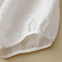 Hoksml ženski vrhovi, ljetno čišćenje ženske plus veličine pamuk i posteljina majica V izrez Loose Tee