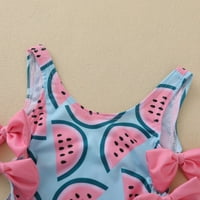 HHEI_K Baby Kids Girls Watermelon remen za ispis ruffle kupaći kostimi kupaći kostim plus kupaći kostim