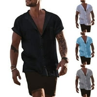 Muške modne pune kratkih rukava za bluze kratkih rukava Casual Tops Formalno majica na plaži Majice