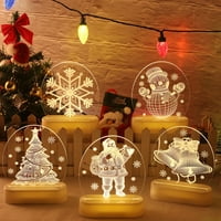 Naveli nas Božićno LED svjetlosno ukrasno vodootporno slatko božićno svjetlo za svjetlo za snježne pahuljice