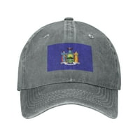 Douzhe Podesiva pamučna pamučna kapa - New York USA State Flag Otisci Vintage Dad Hat Unise Sports Caps