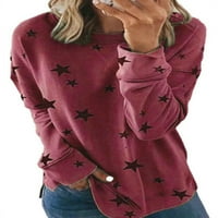 ZDCDCD ženski dugi rukav okrugli izrez cvjetni bluzni majice vrhovi
