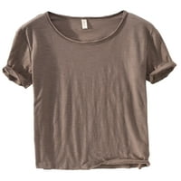 Luxplum Muška majica Crew Crt Crt Ljetni vrhovi kratkih rukava T košulje Casual Basic Tee Radna bluza