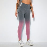 Puuawkoer ženske bešavne gradijentne joge hlače uska fitness hlače Sportski trčanje joga hlača yoga