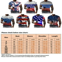 Paille Muškarci Ljetni vrhovi kratkih rukava T-majica Majica Patriotska plaža Basic Tee Style-C 2xl