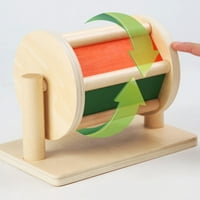 Montessori Materijali Drveni tekstil Zvuči bubanj senzorne igračke sa ogledalom šarene predenje bubnjeve