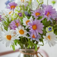 Umjetno lažno cvijeće, lažni divlji Chrysanthemum & Nbsp; Svileni cvjetni aranžmani za vjenčani buketi