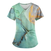 Ženski vrhovi odštampana bluza s kratkim rukavima, Ležerne prilike za ženske majice Okrugli izrez Ljeto