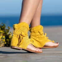 Dpityserensio Ženske djevojke Retro Flip Flops Bohemian Tassel Sandale Roman Beach Cipele Boots Ljetne