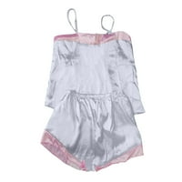 Hoksml svilene pidžame za žene na caresu Ležerne prilike seksi ženske pidžame Spagetti remen bez rukava