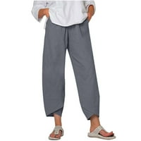 Ženske ležerne čvrste hlače Udobne elastične haljine za plažu velike struke HOT6S4487865