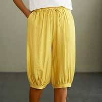 Ženske hlače Ležerne ljetne pantalone za žene Ležerne prilike ljetni vuč Elastični posteljina u obliku