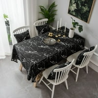Yipa savremeni crni mramorni stolnjak 35 35 za pravogledne stolove za trpezariju kuhinja, pamučna tkanina