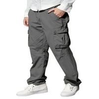 Sprifallbaby Muškarci Elastične teretne hlače Jednobojno labave Ležerne prilike Jogger Duks pantalone
