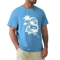 Pimfylm prevelike majice za muškarce Muška slana voda kratka rukavu majicu sa džepom nebeski plavi medij