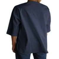 Sanviglor Dame TEE V izrez T majica Majica u boji Bluza Oložak tunik Radni pulover Royal Blue XL
