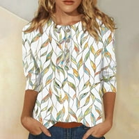 Susanny Kompresijska košulja Žene polu-rukave Dužine za lakat Ženske ljetne vrhove Ženske vrhove Dugme