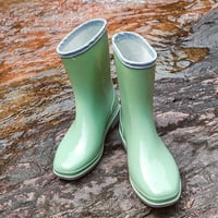Modne kišne čizme na srednjim cijevima Dame PVC neklizne čizme za kišu Vodene cipele Žene Gumene cipele