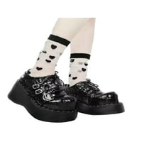 Harsuny Girls School Neklizajuće gotičke kožne cipele Lagana platforma Radni komfor čipka up punk lolita