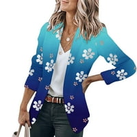 LisingTool zimski kaputi za žene Ležerni kaput za žene Blazer s dugim rukavima Otvorena prednja kardigan