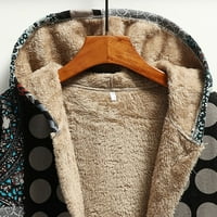 Loopsun Ljetna odjeća za ženske kapute, ženske pamučne i posteljine za ispis dukseve za žene Jesen zimske