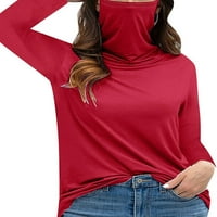 Ležerne prilike dugih rukava od puloverskog bluza za žene za žene jesen zimska tanka skakač duka majica