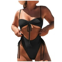 Ženski kupaći kostimi jedan push up zavoj podstavljeni kupaći kostim bikini set kupaći kostim