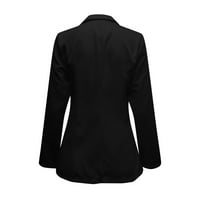 Ženska ležerna mala težina tanka jakna Tanak kaput dugih rukava bluže ured poslovnih kaputa jakna yutnsbel