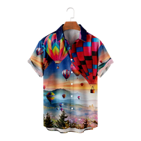 Topli zrak balon teme košulje prozračnih prednjih tipki vrh za ljeto sa džepom prsa
