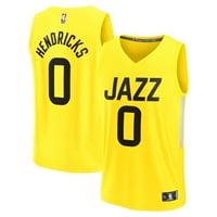 Omladinski fanatici markirani nacrt Pick Yellow Utah Jazz NBA Nacrt Prva runda Pick Brzi Break Replica Jersey - ikona