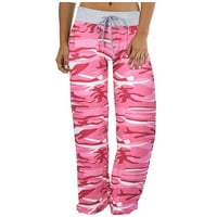 Ženske hlače pantalone labave ležerne sportske jesenske štednje duge dugim dugim odijelom ružičastog
