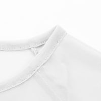Yubnlvae majice za žene, ženski čista mreža dugih rukava s dugim rukavima vrhunska bluza vrhova bijela
