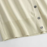 Voncos džemperi za žene pletene kardigan- casual na caresu s dugim rukavima V izrez plus veličina otvorena