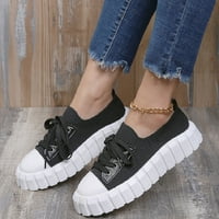 Ženske ležerne patike za hodanje kliznu na udobne lagane cipele crna veličina 10.5