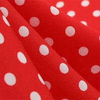 Gotyou modne haljine Ženske vintage dugih rukava Polka točkice 1950-ih Domaćice Party Ball haljina crvena