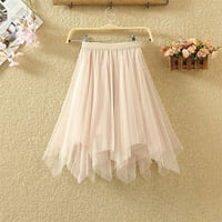 Cuoff suknja Ženska suknja Nepravilna dvoslojna mreža od suknje s bubble suknja Ball haljina