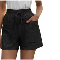 Smanjite Ryrjj ženske lagane kratke hlače Casual Baggy Trendy kratke hlače Ljetna elastična struka navodnice