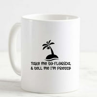 Šolja za kafu odvedi me na Floridu i recite mi da sam prilično smiješan palmi na suncu bijeli čaša smiješni
