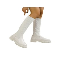 Woobling dame modne čizme elastične čizme Chunky platforma peta čarapa za čizma za čizmu zimske cipele