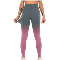Visoko struk joga hlače za žene za mršavljenje plijen gamaše gradijentne rastezljivo vježbanje trčanje