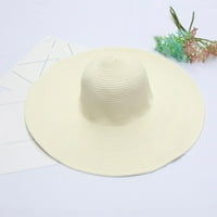 IOPQO Sun Hats Ljetni šeširi za žene široka bongracija Žene slamne plaže Šešir Little Girl Sun Cap Sklopivi