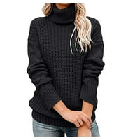 Tklpehg džemperi za žene Trendy Jesen Zima topli džemper sa slobodnim pletenim džemper s dugim rukavima