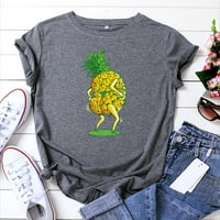 Košulje za žene Grafički tee proljeće i ljeto slatko uzorak struk zanimljive dame Ananas majica tiskani