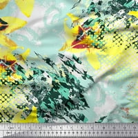 SOIMOI Poly Georgette Tkaninska tekstura i ljiljan cvjetni dekor tkanini od tiskanog dvorišta široko