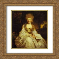 Joshua Reynolds Matted Gold Ornate uramljena umjetnost 'Dorothy, grofica Lisburne'