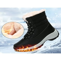 Zodanni Muški zimsko čizme Fau tople cipele Srednje teleske čizme za snijeg, otporni na otvoreni povremeni