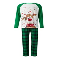 wsevypo božićna porodica koja odgovara pidžami set elk tiskani Xmas Sleep Badžama Outfits za odrasle